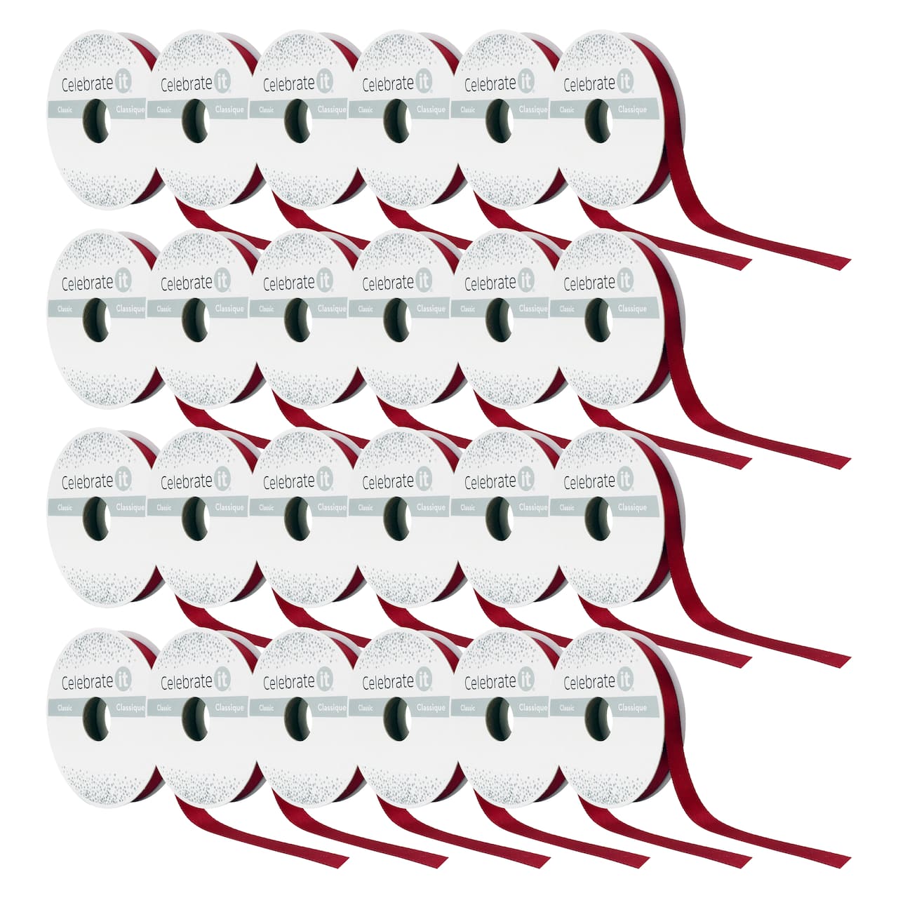 24 Pack: 3/8" x 15yd. Satin Double Face Ribbon by Celebrate It®